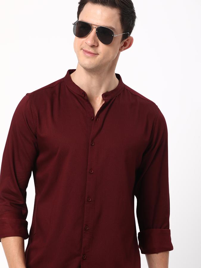 R&B Men Purple Casual Shirts