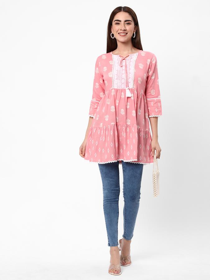 R&B Women's Printed Rayon Tunic 3Q Sleeve image number 1