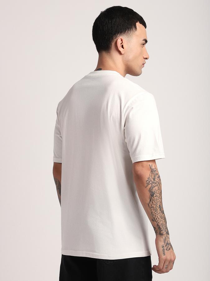 R&B Men's Ivory Printed T-Shirt