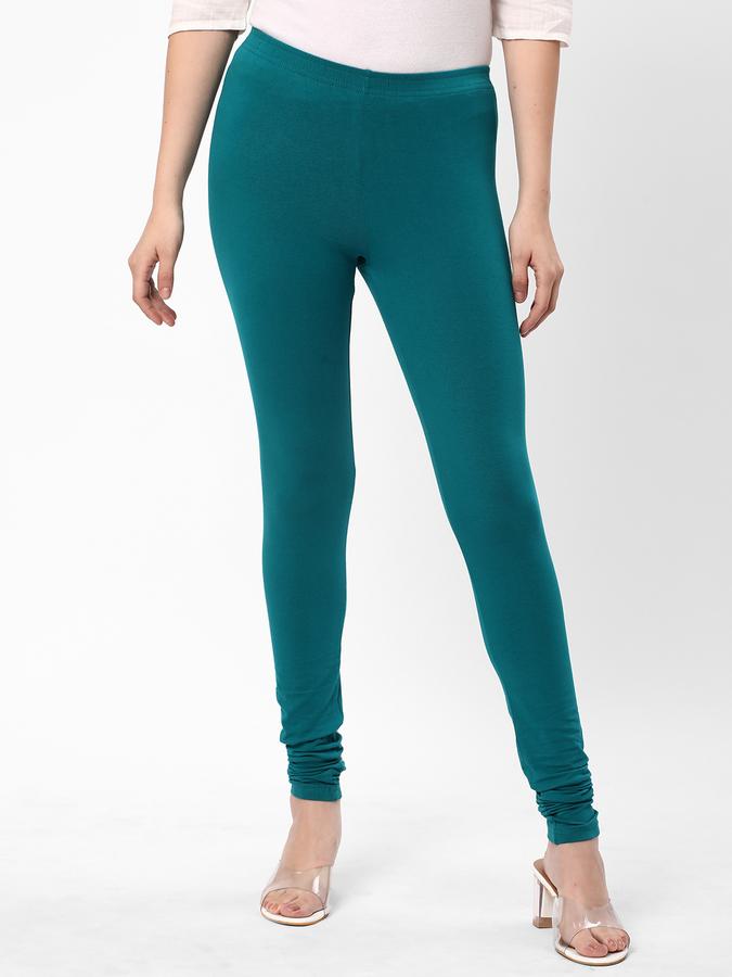 Women Cotton Blend High Rise Full Length Solid Leggings