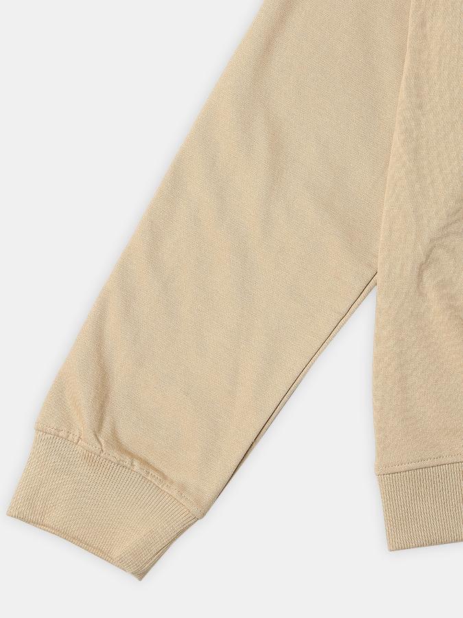 R&B Boys' Beige Printed Jacket