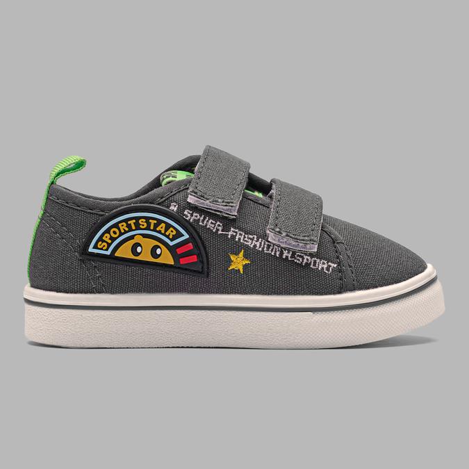 R&B Boy's Grey Printed Velcro Shoes image number 1