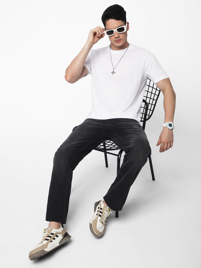 R&B MEN'S Solid T-Shirt with Crew Neck and Short Sleeves image number 1