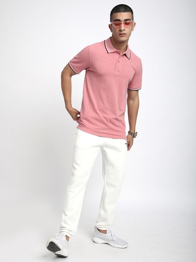 Men Polycotton Slim Fit Polo Neck Solid T-shirt