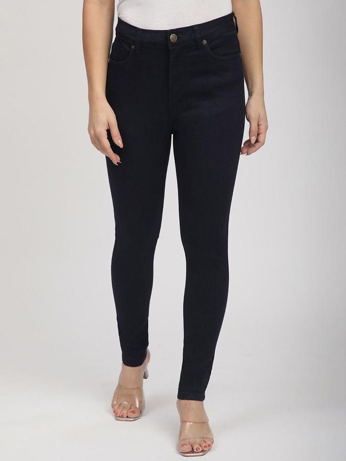 R&B Women Dark Blue Slim Fit High-Rise Jeans