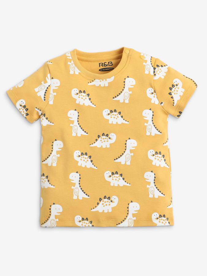 Boy Cartoon Print Shorts & T-Shirt Set image number 0