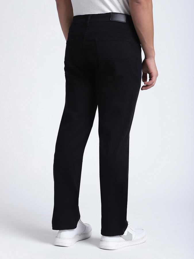 Men Cotton Blend Straight Fit Five Pocket Jeans Pants