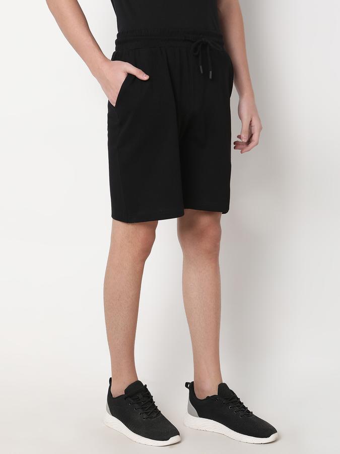 Boys Cotton Relaxed Fit Drawstring Waist Clean Hem Shorts