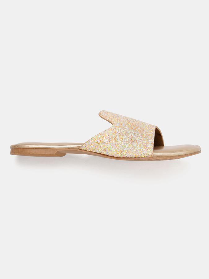 R&B Women Gold Flat Sandals image number 1