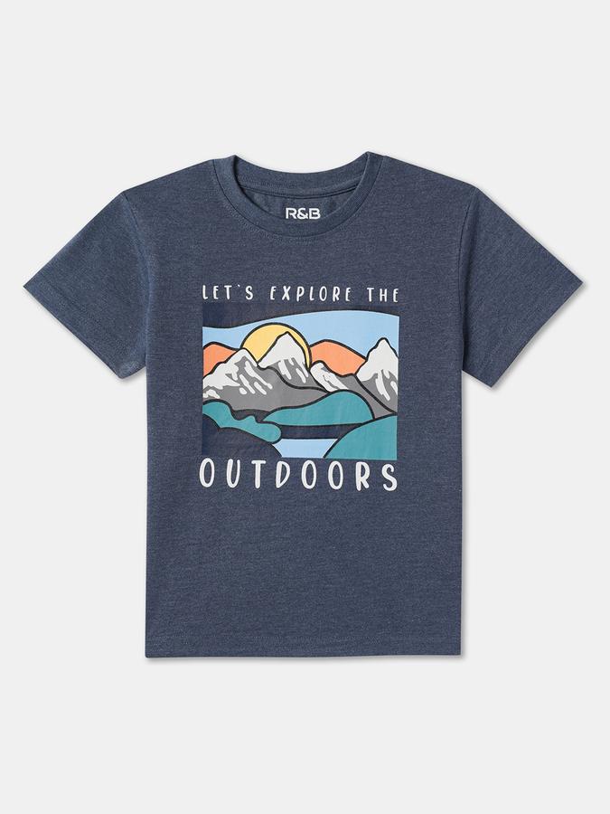 Boys Graphic Print Pure Cotton Regular T Shirt