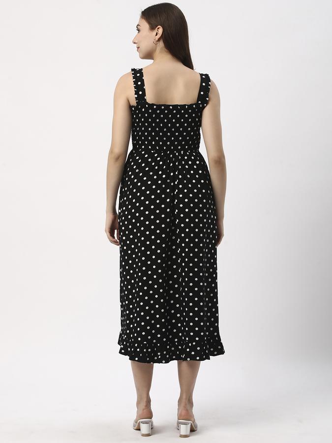Women Polka-Dot Shoulder Straps Dresses image number 2