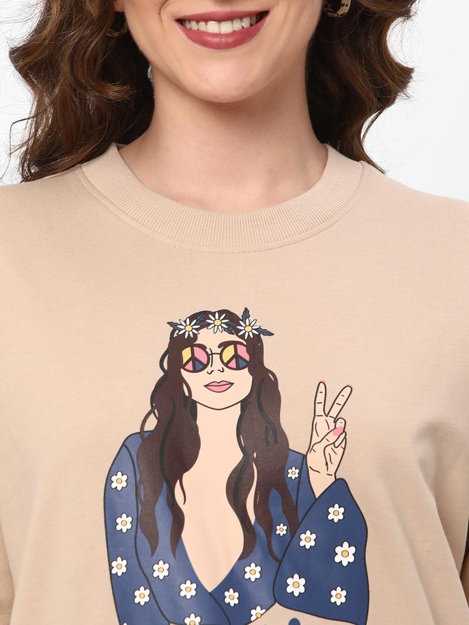 R&B Women Beige Sweatshirts image number 3