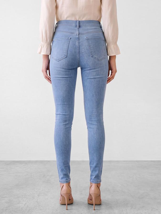 R&B Women Light Blue High-Rise Denim Jeans