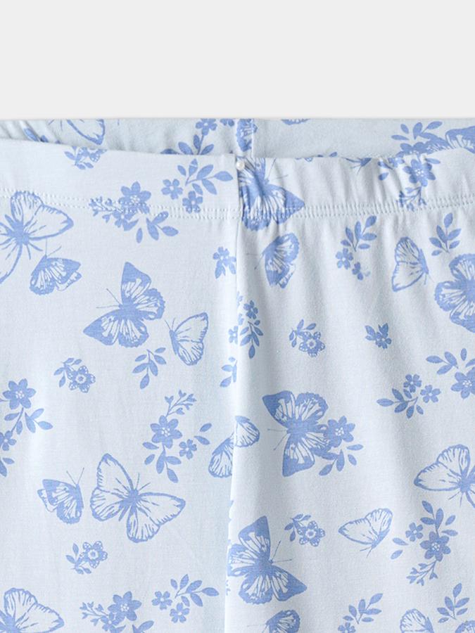 Girls Cotton Skinny Fit Elastic Waist Printed Leggings