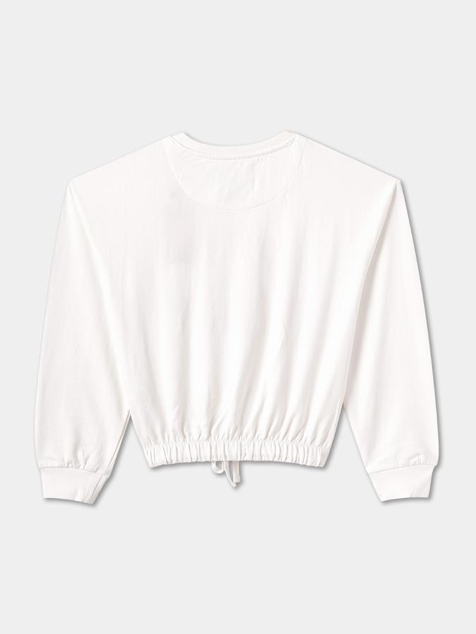 Girls Graphic Regular Fit Long Sleeve Crew Neck SweaT-Shirt