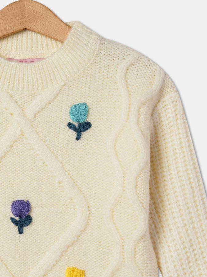 Girls Embroidered Pullover image number 2