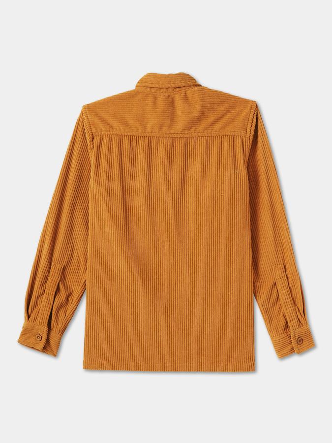 Boys Corduroy Regular Fit Full Sleeve Button-Down Collar Shirt