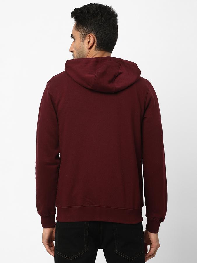 Men Typographic Print Regular Fit Hooded Jacket image number 2
