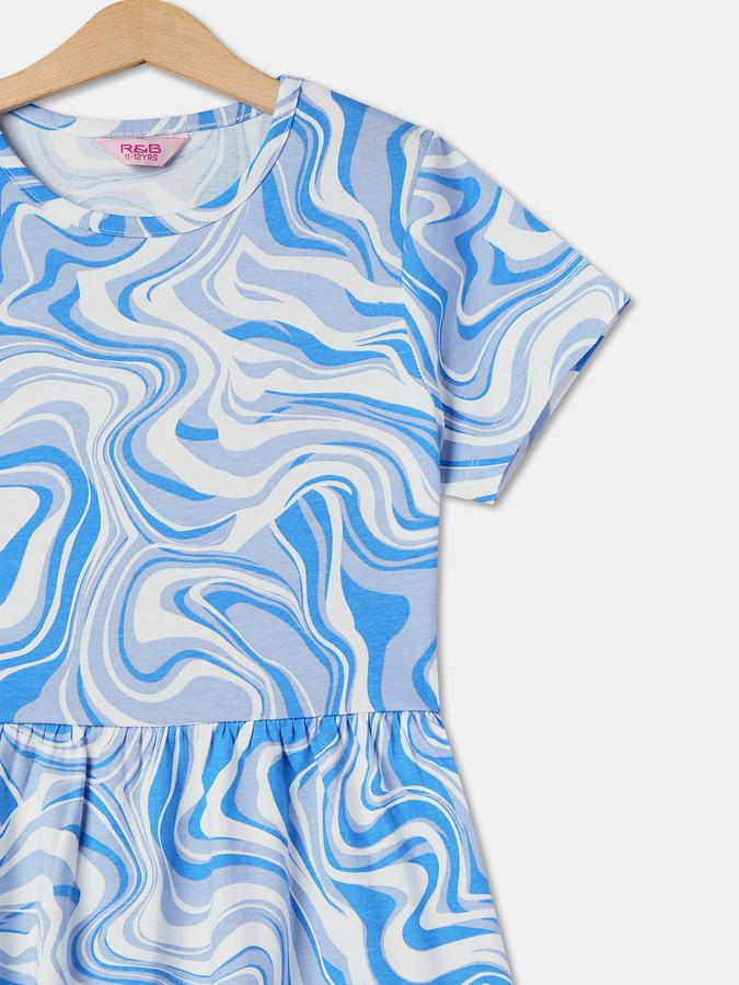 R&B Girl's All Over Printed Knit Dress image number 2