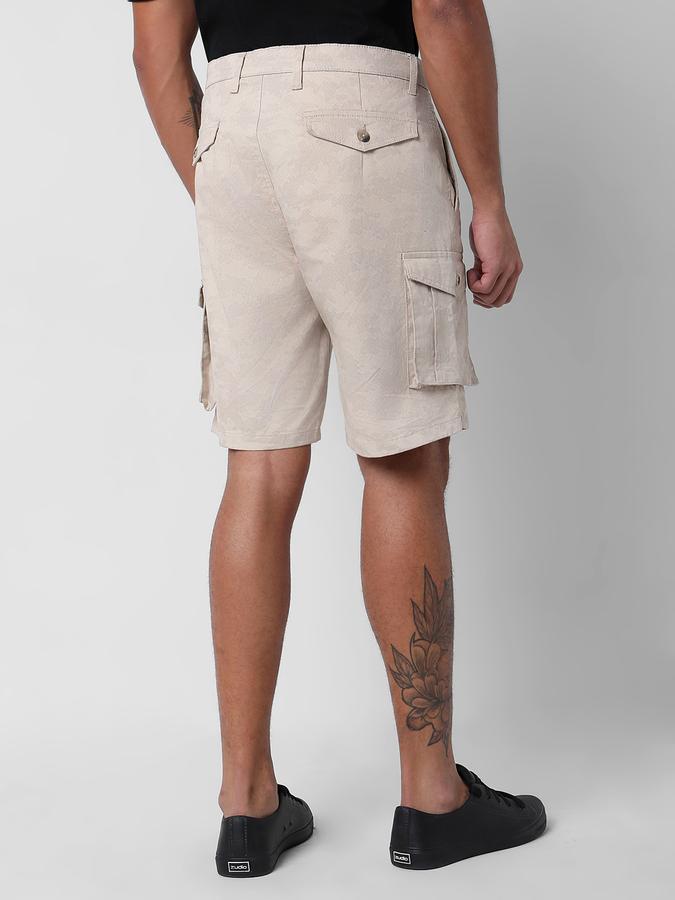 Boys Cotton Regular Fit Button Closure Clean Hem Shorts