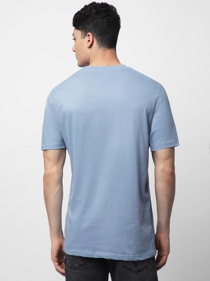 R&B MEN'S Solid T-Shirt with Crew Neck and Short Sleeves image number 2