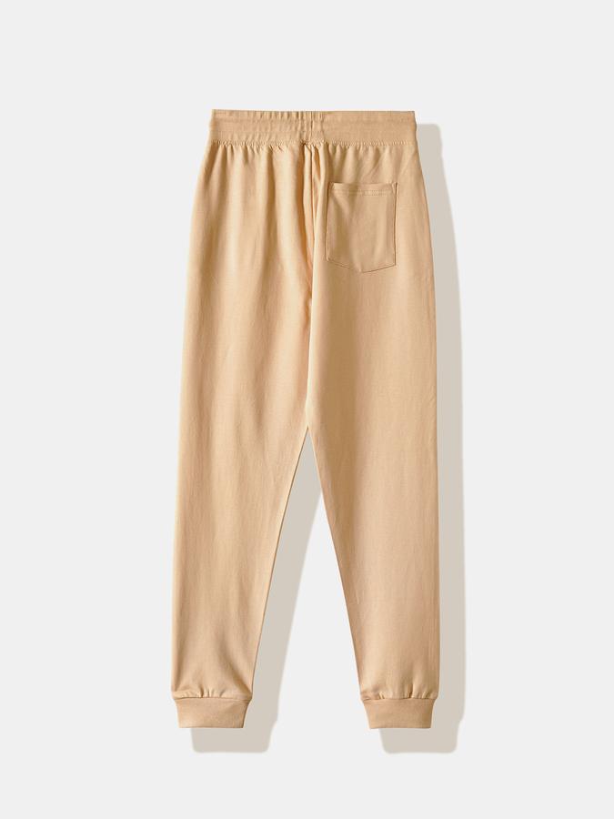 Boys Cotton Regular Fit Drawstring Waist Cuffed Hem Joggers