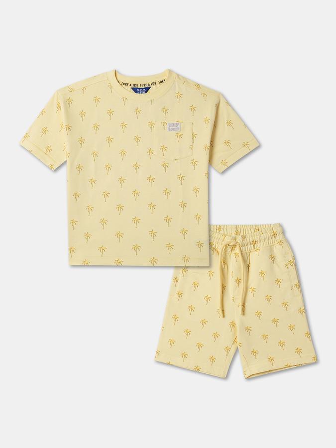 Boys Graphic T-shirt with Shorts Fashion Set