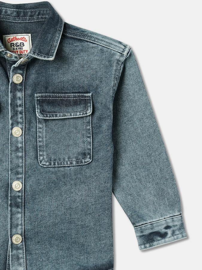Boys Relaxed Fit Shirt with Flap Pockets image number 2