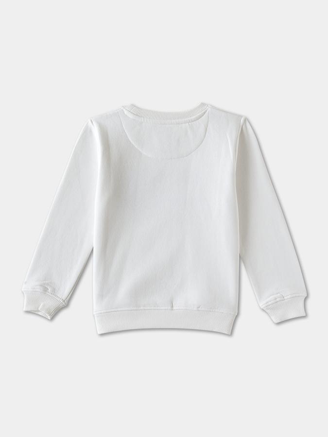 R&B Boys' Ivory Printed Sweatshirt