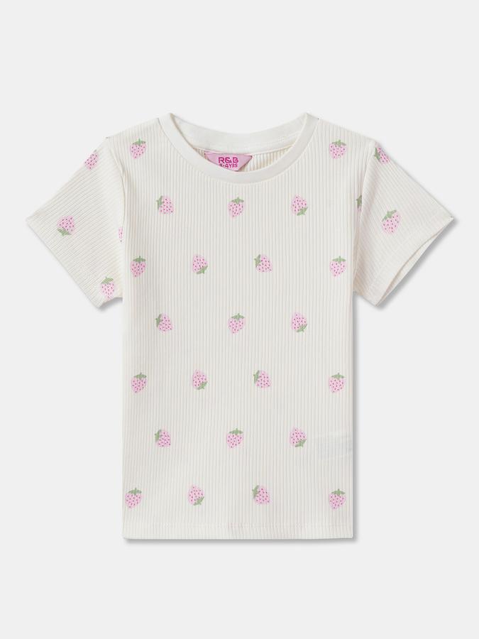 Girls Graphic Print Pure Cotton Regular T Shirt image number 3