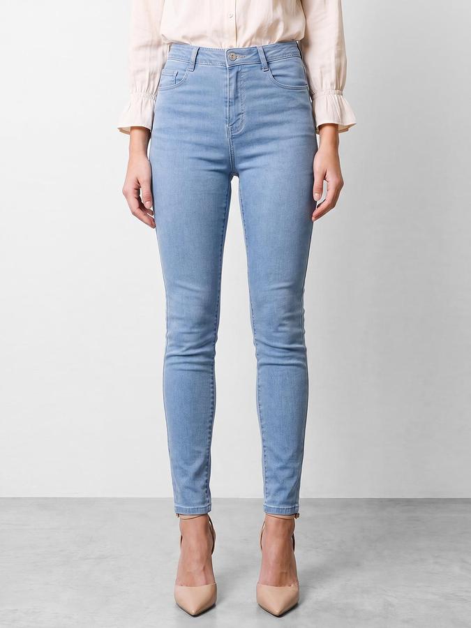 R&B Women Light Blue High-Rise Denim Jeans