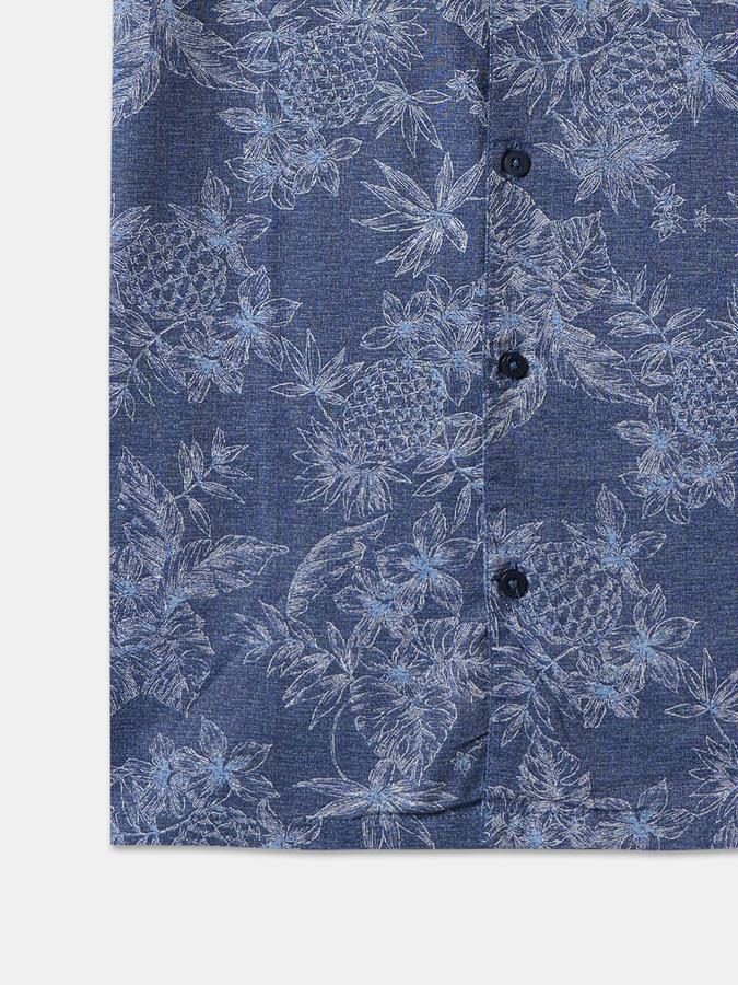 Boys Cotton Regular Fit Short Sleeve Printed Shirt