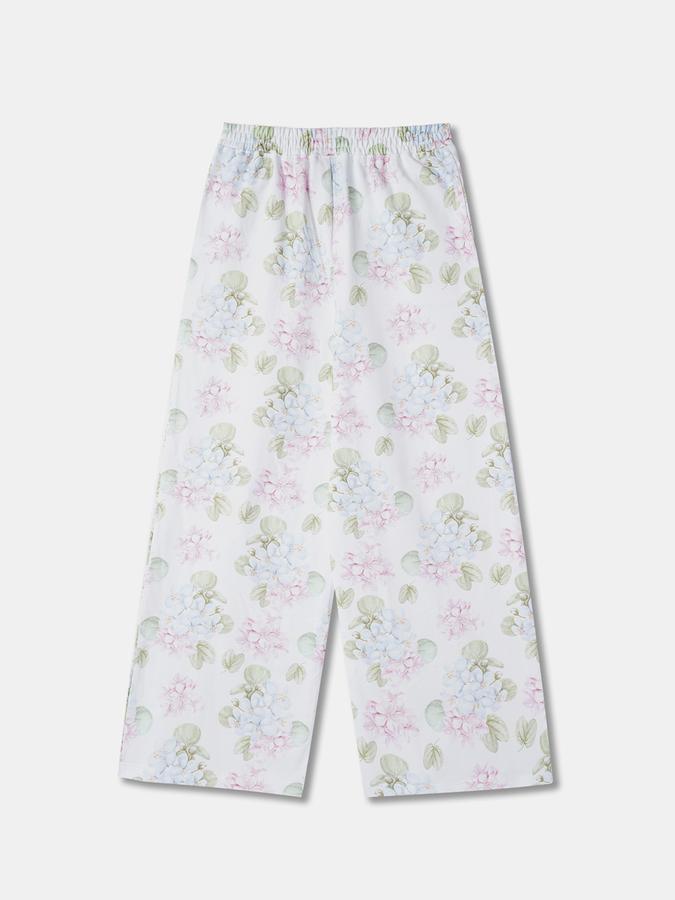 Girls Floral Print Straight Palazzos  image number 1