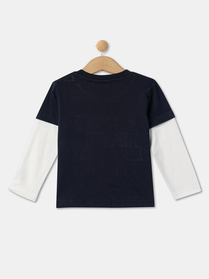 Boys Graphic Embroidered Regular Fit Round-Neck T-Shirt image number 1