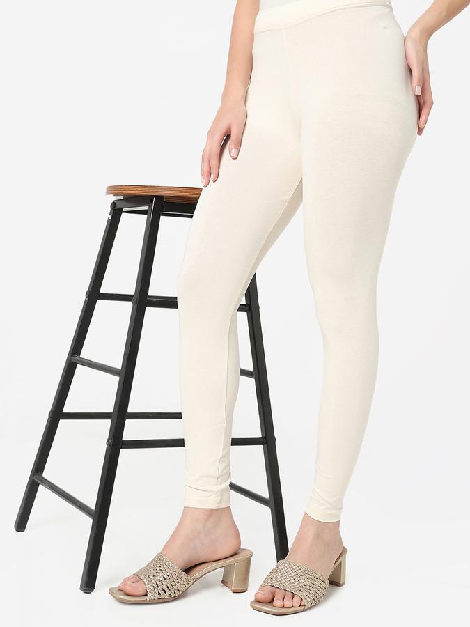Women's ankle length solid leggings 