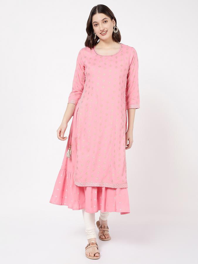 Women Round-Neck Straight Kurta  image number 0