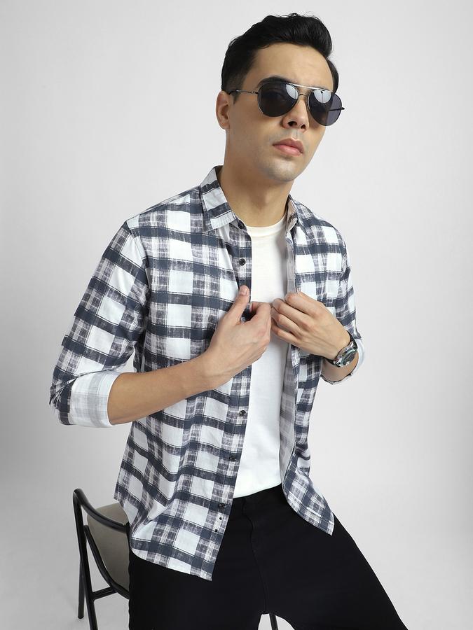 R&B Men's Black Checked Shirt