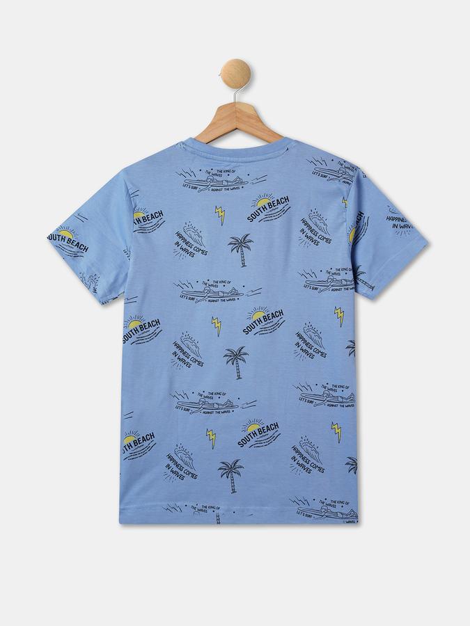 Boys Printed Relaxed Fit Crew-Neck T-Shirt image number 1