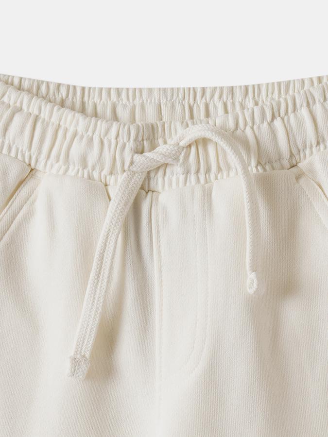 Boys Cotton Regular Fit Drawstring Waist Solid Track Pants