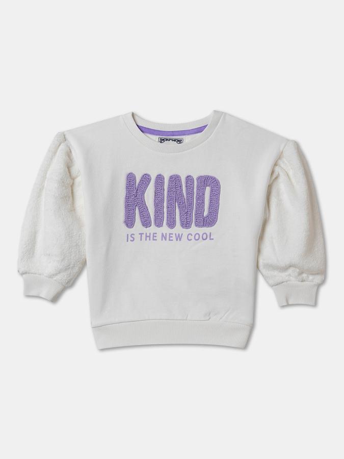 Full Sleeve Graphic Print Girls Sweatshirt 