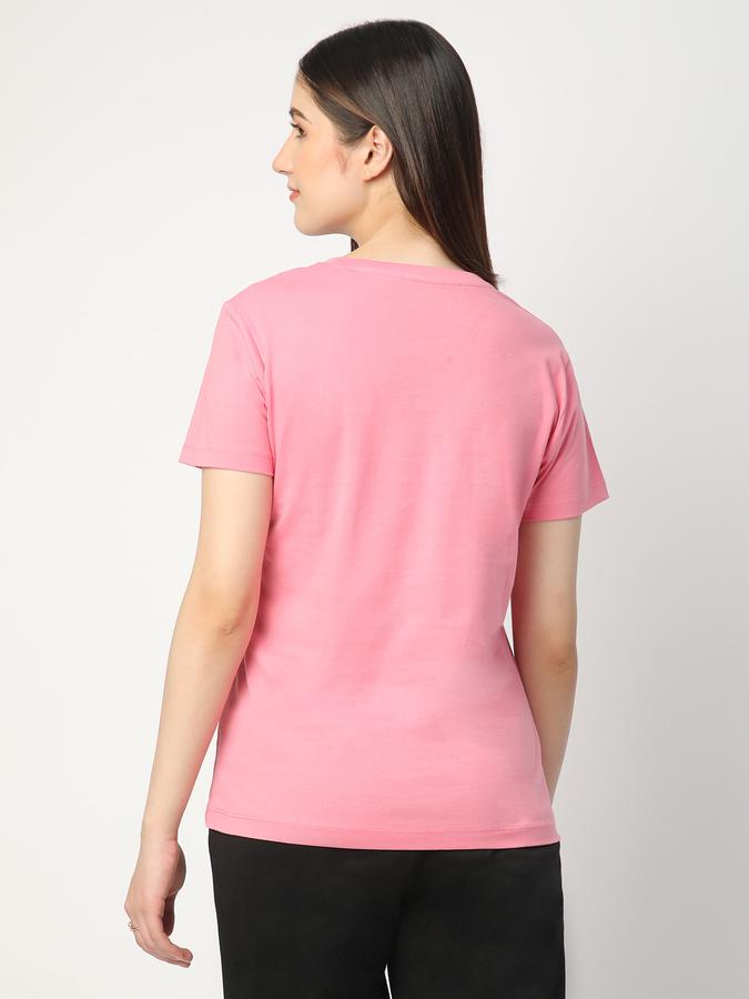 Women Cotton Regular Fit Crew Neck Graphic T-shirt