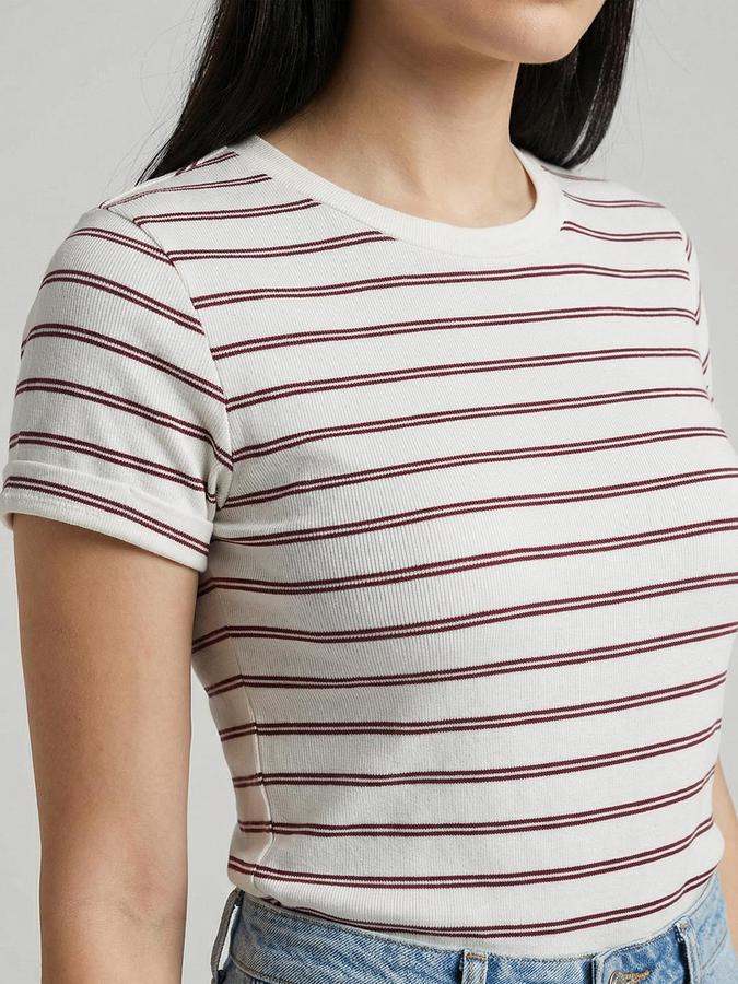 R&B Beige Solid Women Fitted Top 