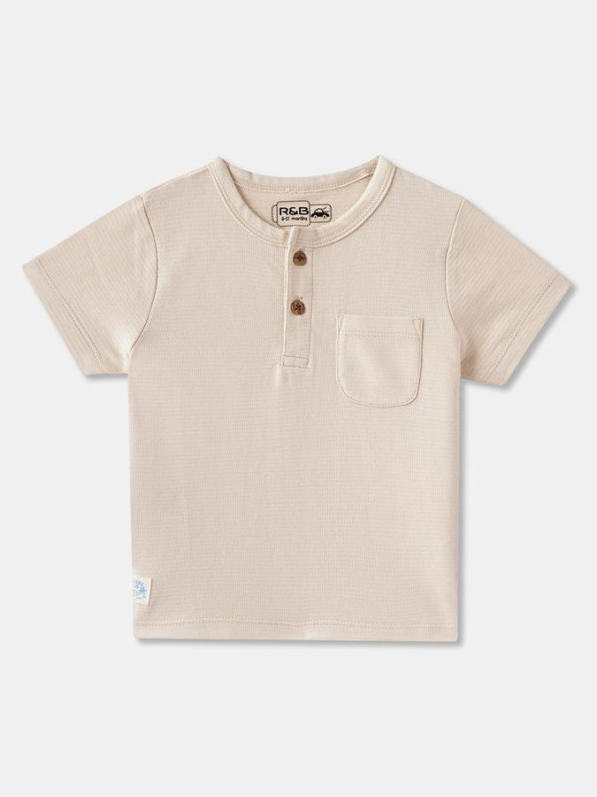 Baby Boys Solid Pure Cotton Oversized T Shirt 