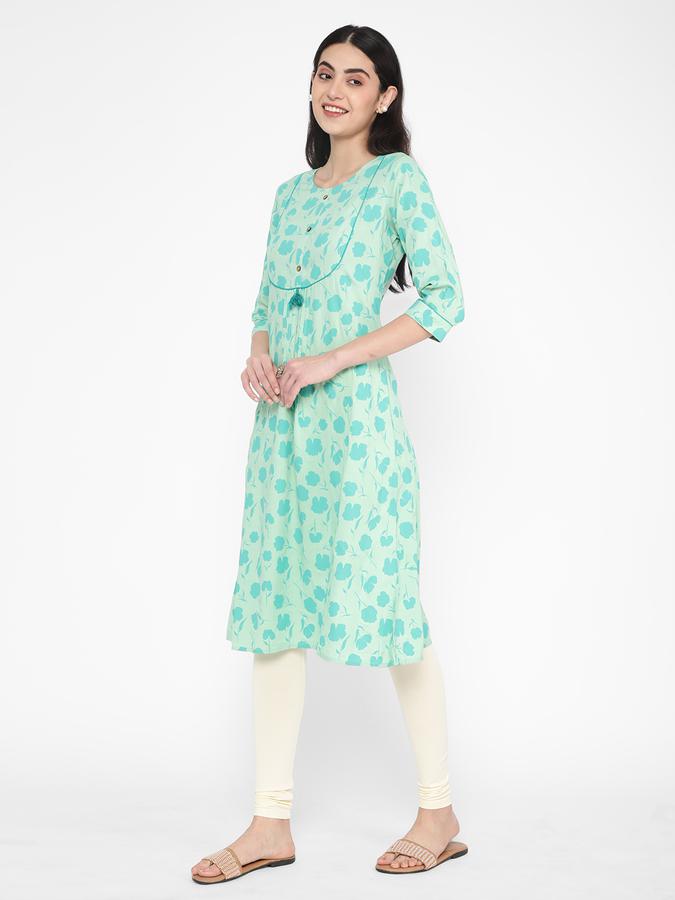 R&B Women Green Kurta image number 3