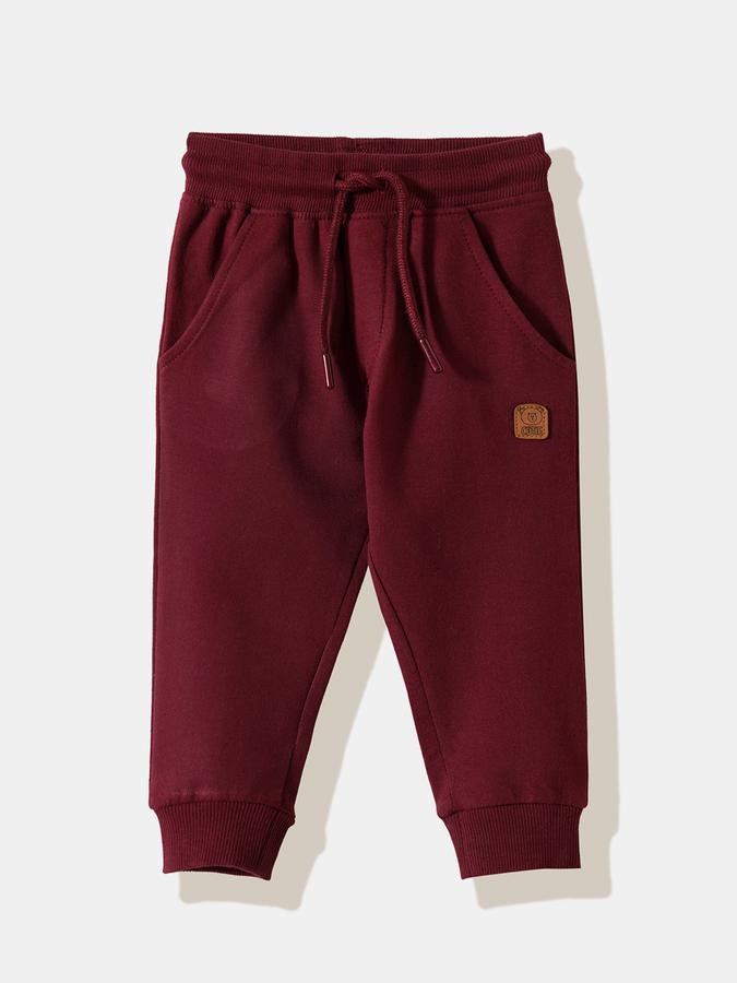 R&B Boys' Maroon Printed Co-ord Set