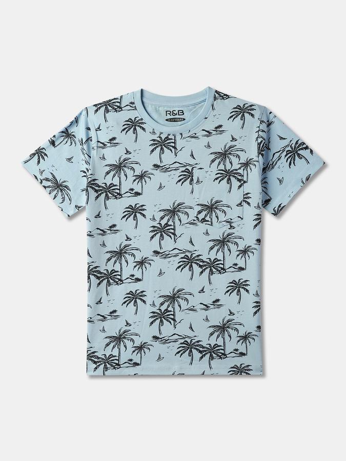 Tropical Print Crew-Neck T-Shirt image number 0