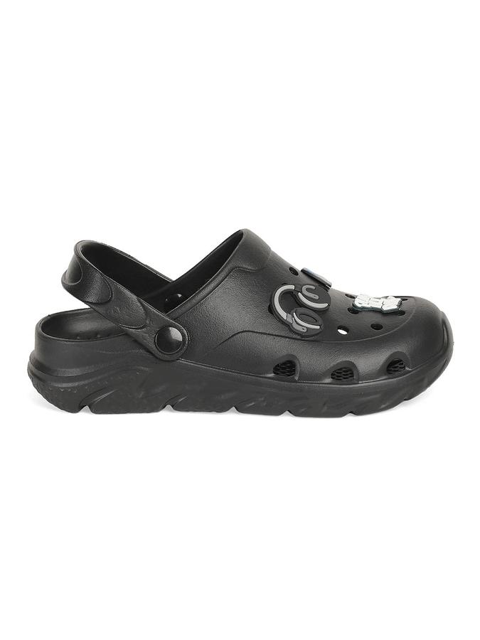 R&B Black EVA Embellished Boys Clogs