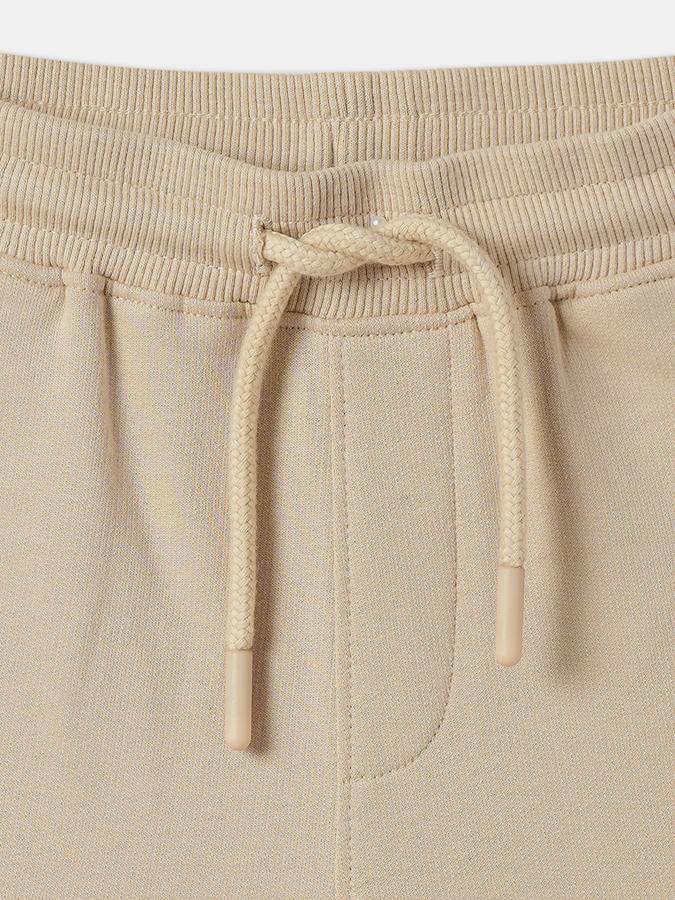 Boys Cotton Relaxed Fit Drawstring Waist Clean Hem Shorts