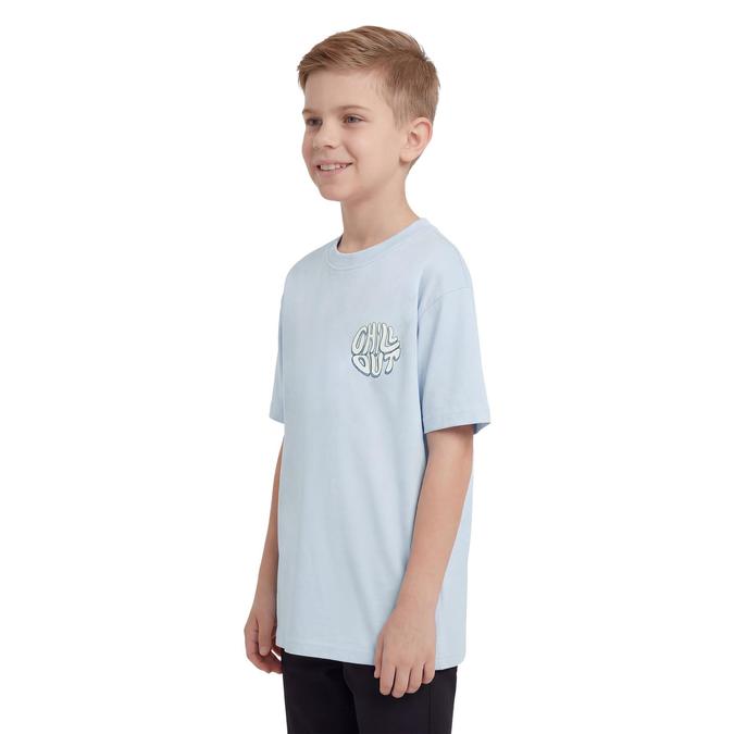 R&B Boy Blue Cotton Printed Round Neck T-Shirt