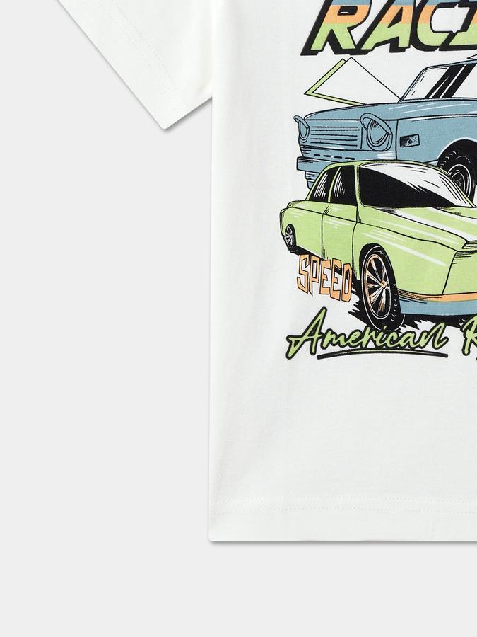 Boys Printed Pure Cotton Regular T Shirt image number 3